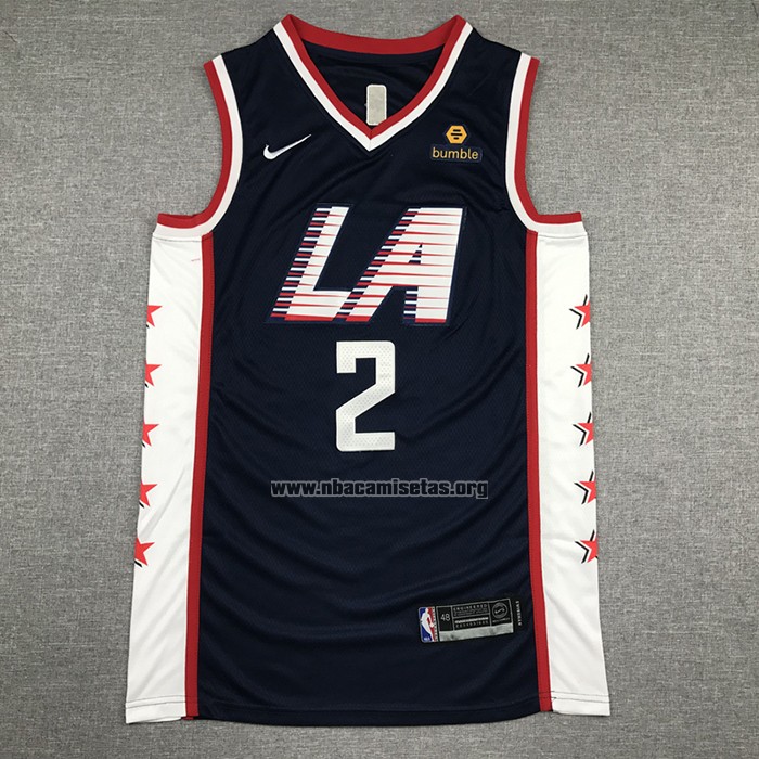 Camiseta Los Angeles Clippers Kawhi Leonard NO 2 Ciudad 2018-19 Negro